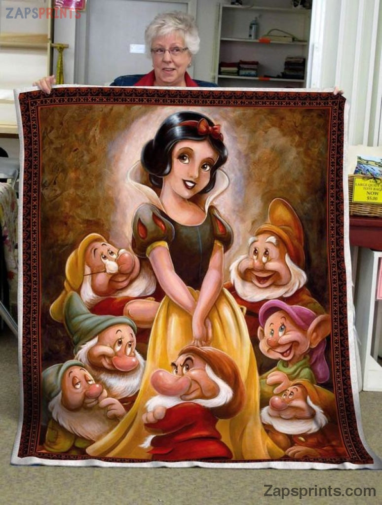 Snow White And 7 Dwarfs Vintage Blanket