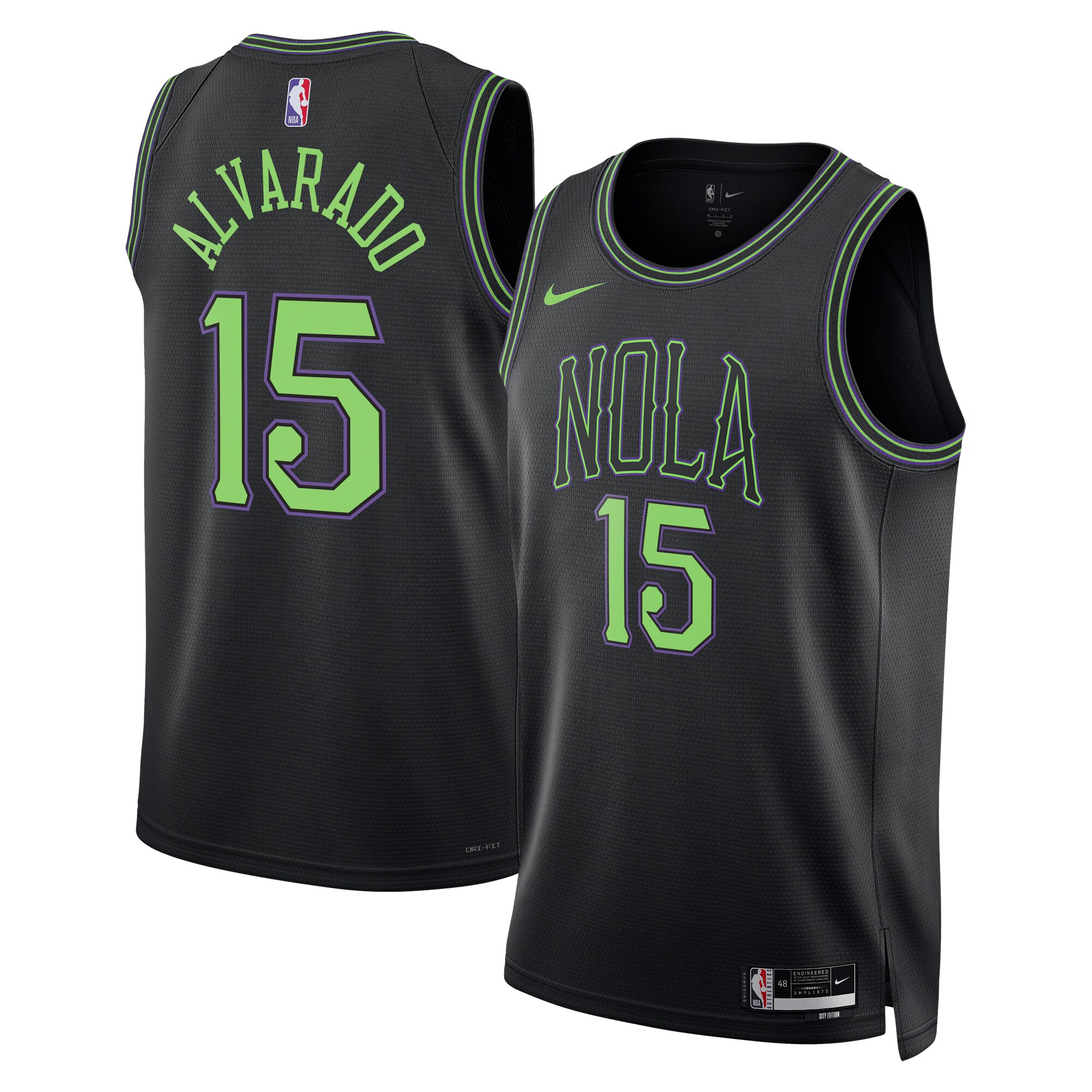 New Orleans Pelicans City Edition Swingman Jersey 23 – Blue – Jose Alvarado – Unisex