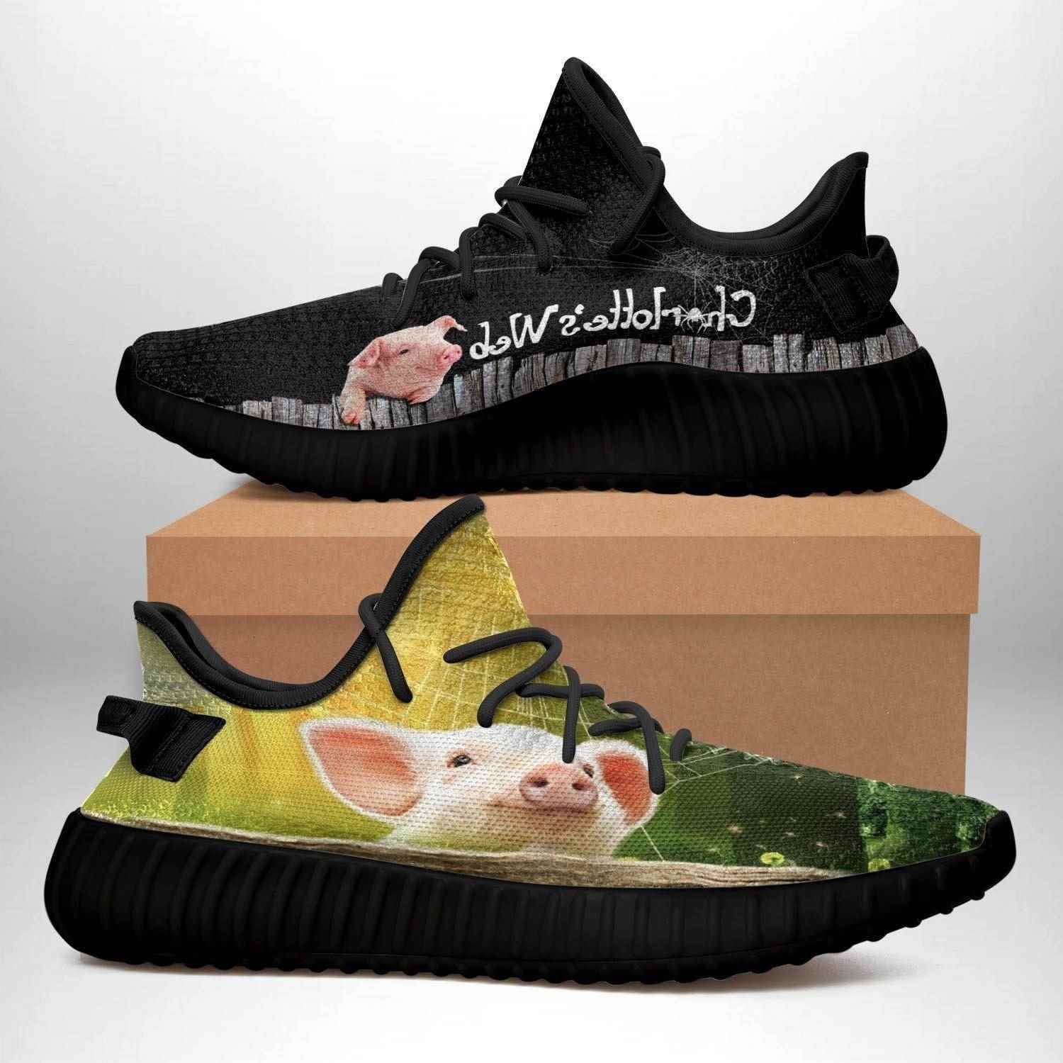 Charlottes Web Black Edition Yeezy Boost Shoes Sport Sneakers