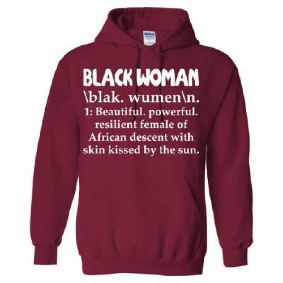 AGR Black Woman Blak Women Beautiful Powerful – Heavy Blend™ Hooded Sweatshirt