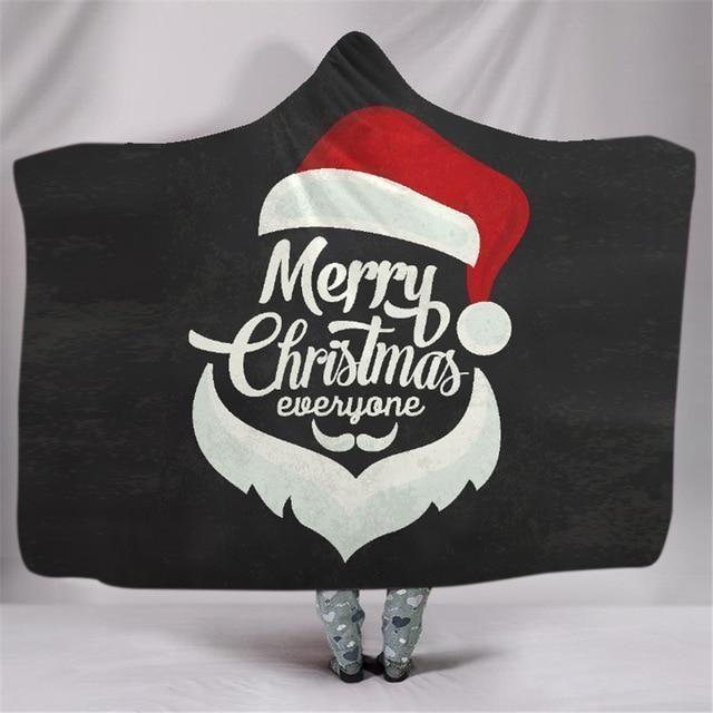 X-Mas Non Face Santa Hooded Blanket Christmas Decoration Ideas