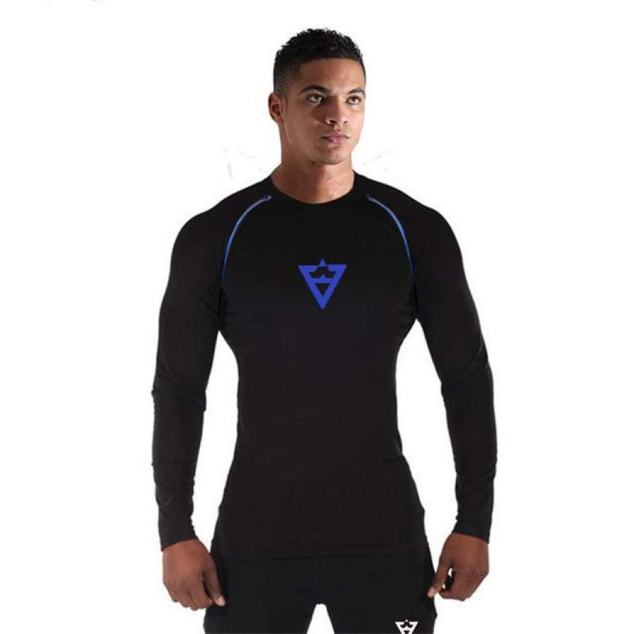 Summer New Male T-shirt Tights Long Sleeve Tops & Tees Men Compression Shirt Fitness Quick Drying t shirt clothing