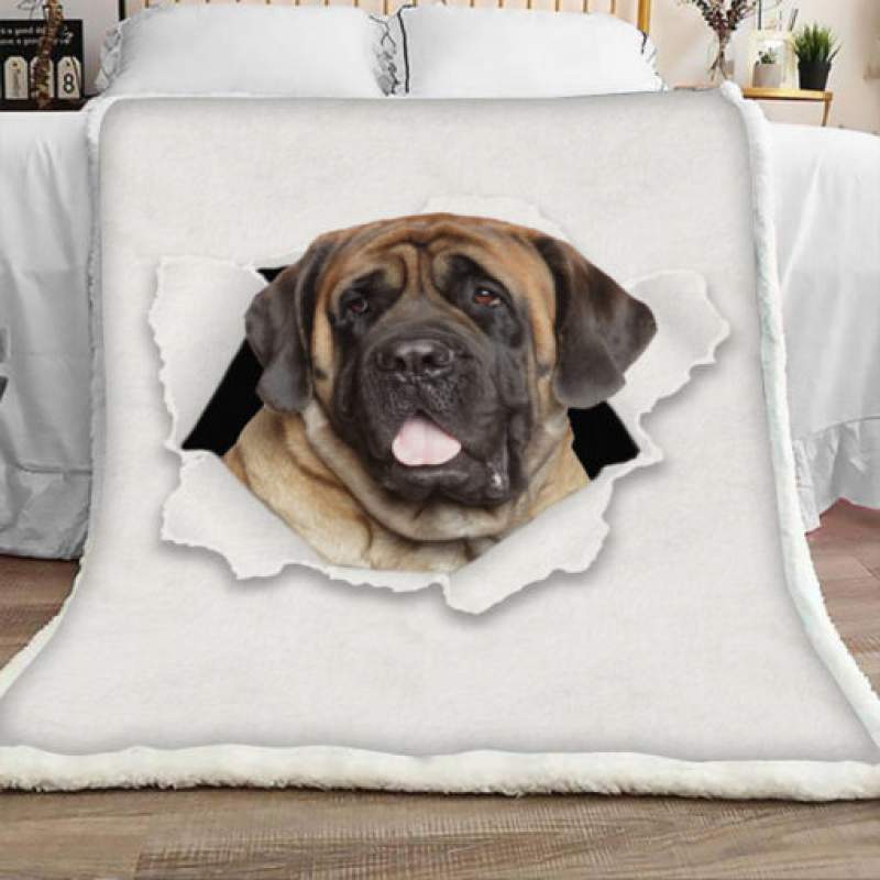 English Mastiff Dog Sherpa Blanket JR1802 67O49