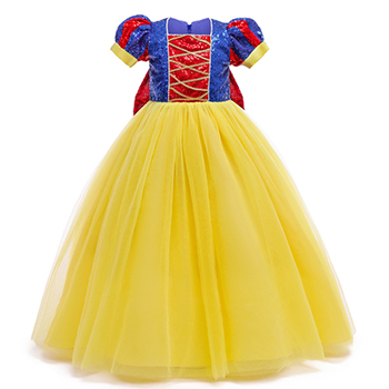 Snow White Cosplay Girls Dress Christmas Birthday Party Performance Costume Summer Baby Princess Dresses For Children Clothing alx