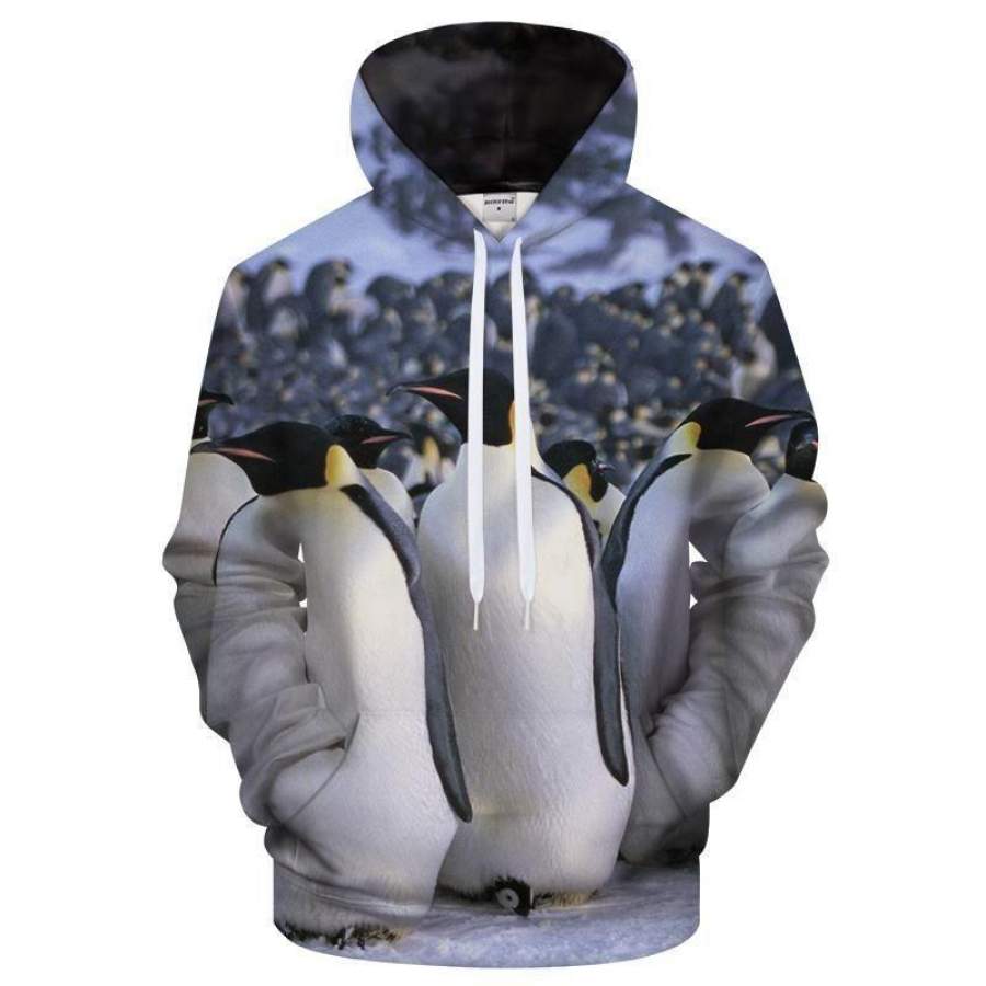 Penguin Hoodie 3D Style841 All Over Printed