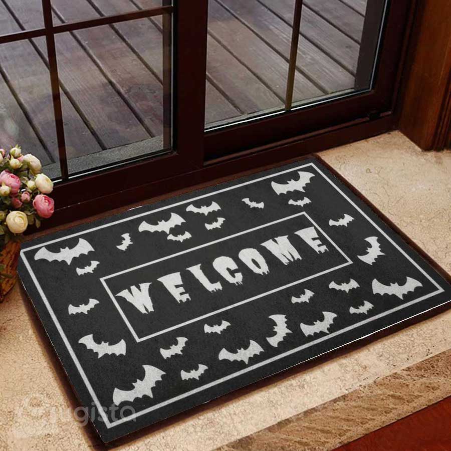 Crazy Bats Halloween All Over Printing Doormat Pre2332