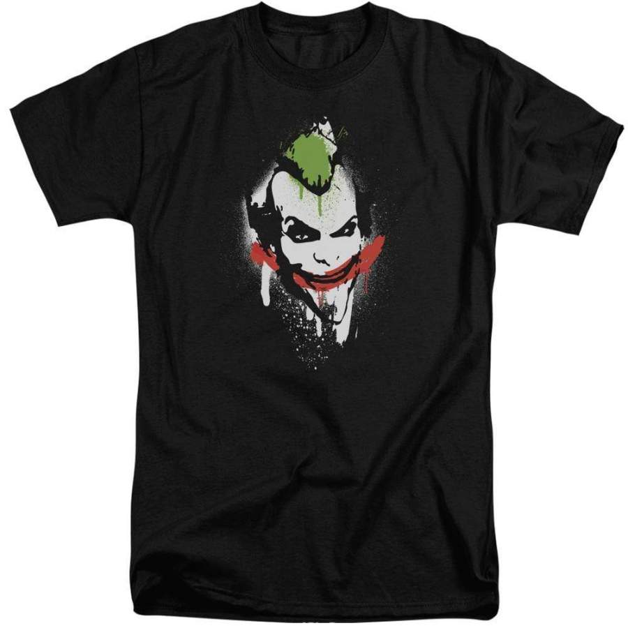 Batman – Arkham Spraypaint Smile Men’s Tall Fit T-Shirt