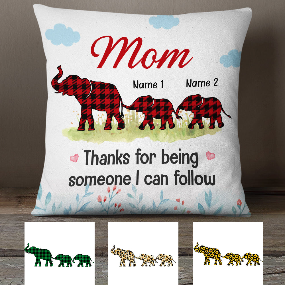 Personalized Elephant Mom Grandma Pillow AP81 26O34 (Insert Included)