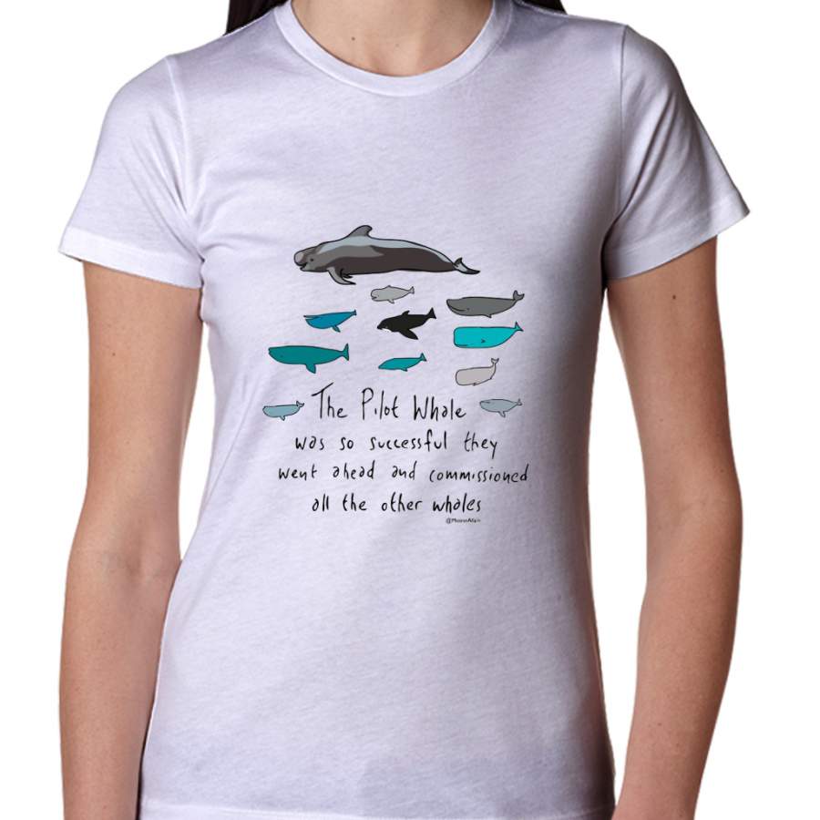 Pilot Whales Cartoon Women T-Shirt