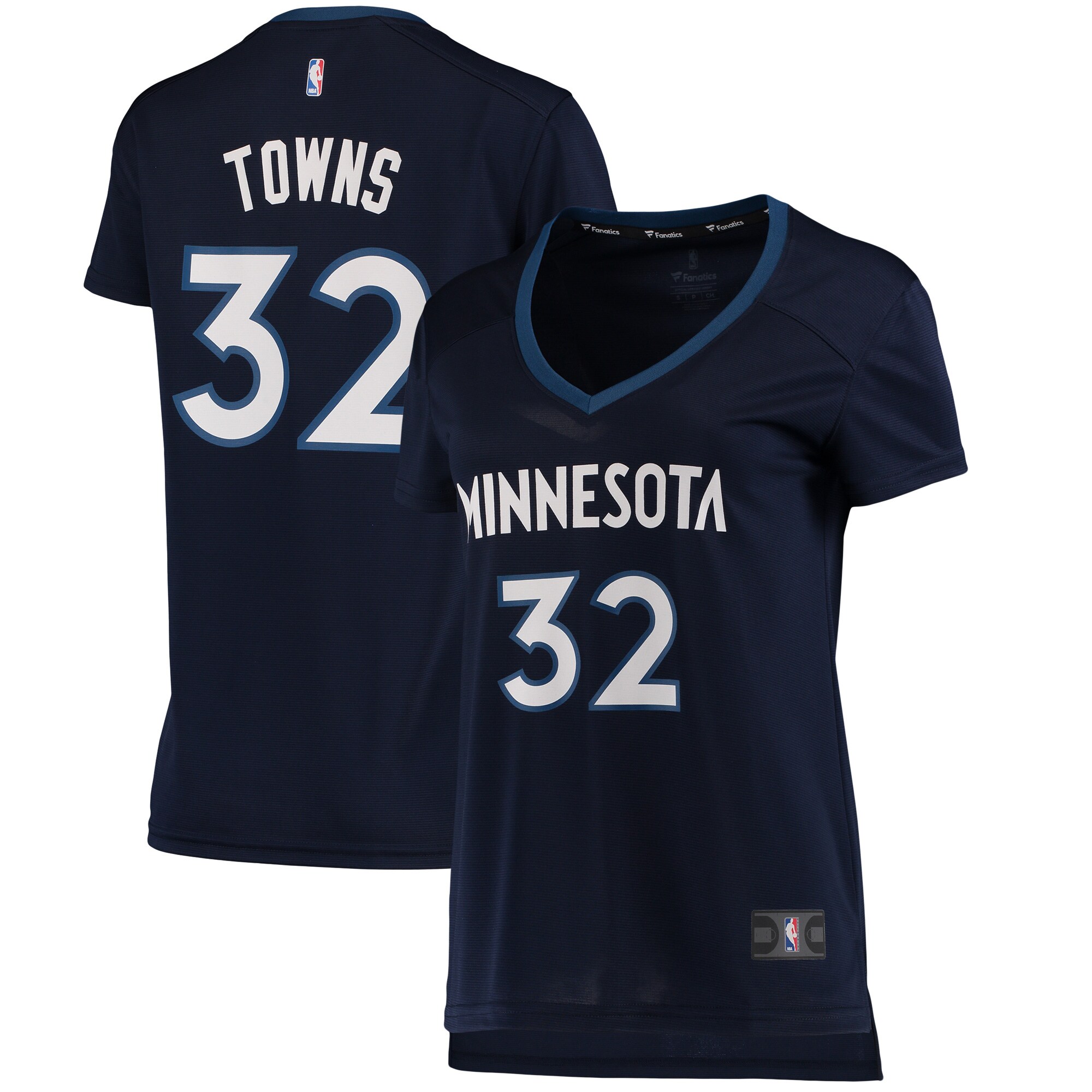 Karl-Anthony Towns Minnesota Timberwolves Women's Fast Break Jersey Navy – Icon Edition