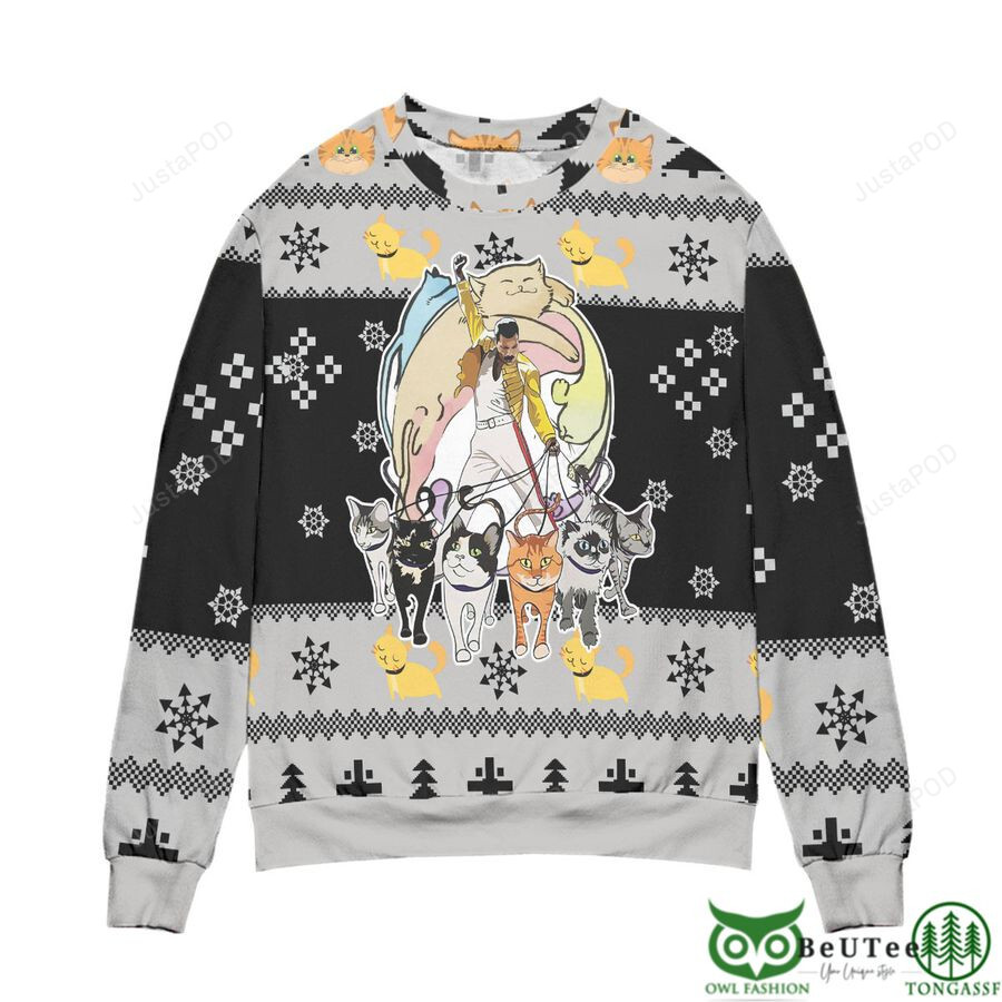 Queens Freddie Mercury Christmas Ugly Sweater