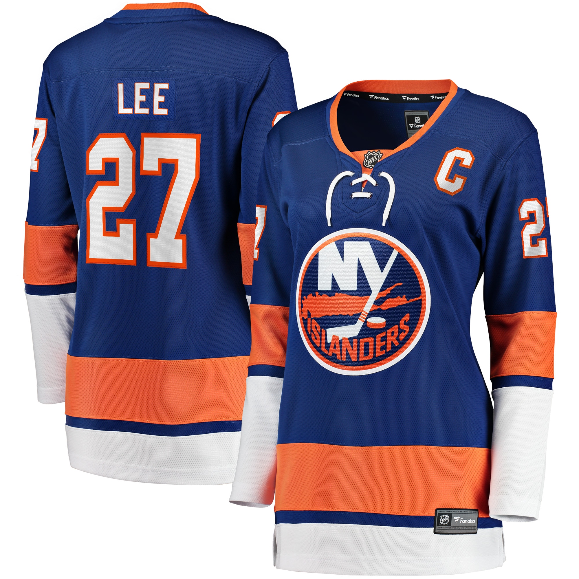 Anders Lee New York Islanders Branded Women's Home Captain Patch Breakaway Player Jersey – Royal