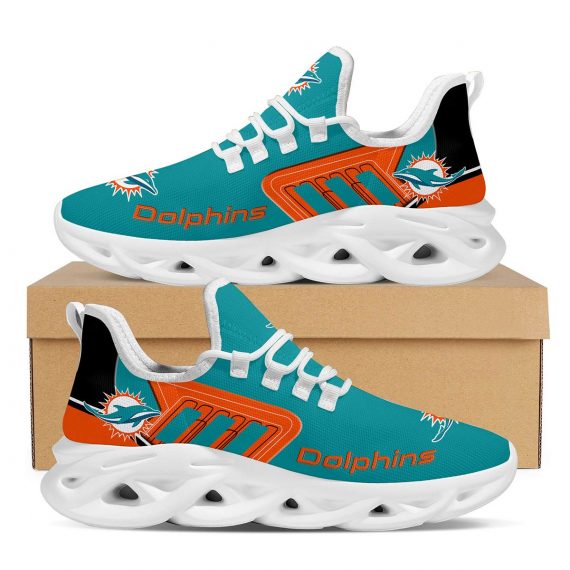 Miami Dolphins Logo Sporty Design Trending Max Soul Clunky Sneakers