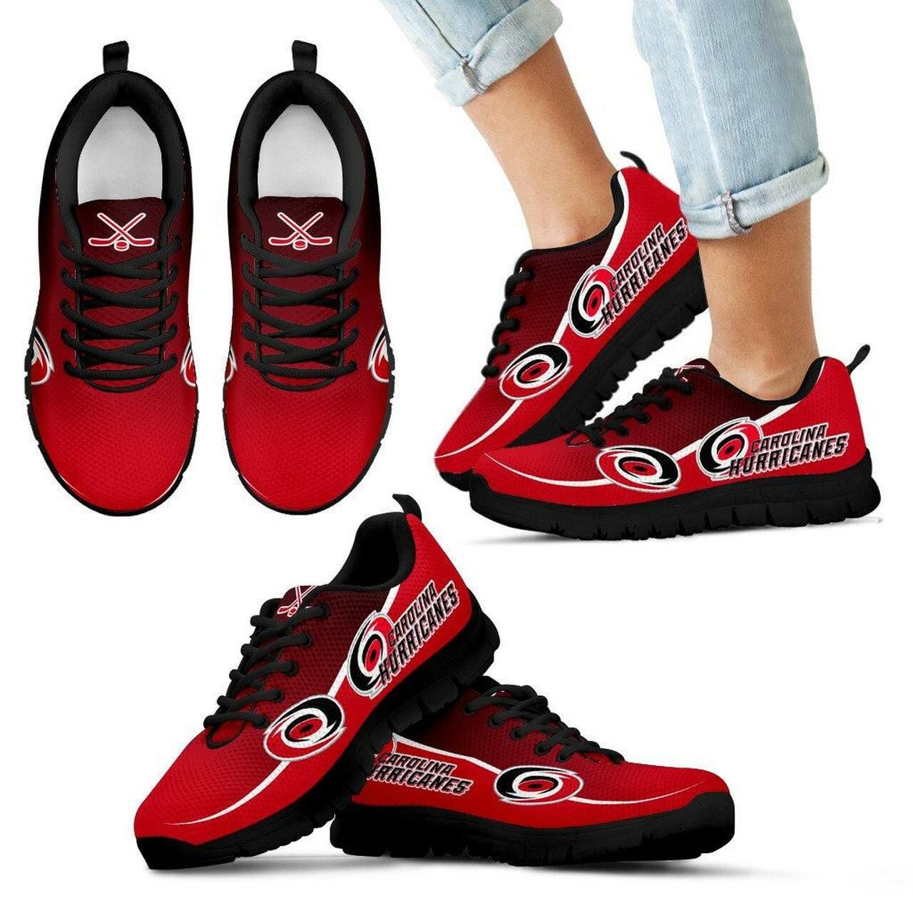 Carolina Hurricanes Sneakers Colorful Passion Running Shoes For Men, Women Shoes12684