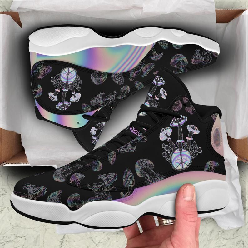 Hologram Mushroom Air JD13 Sneakers Shoes For Men and Women, Air JD13 Shoes, Hologram Shoes