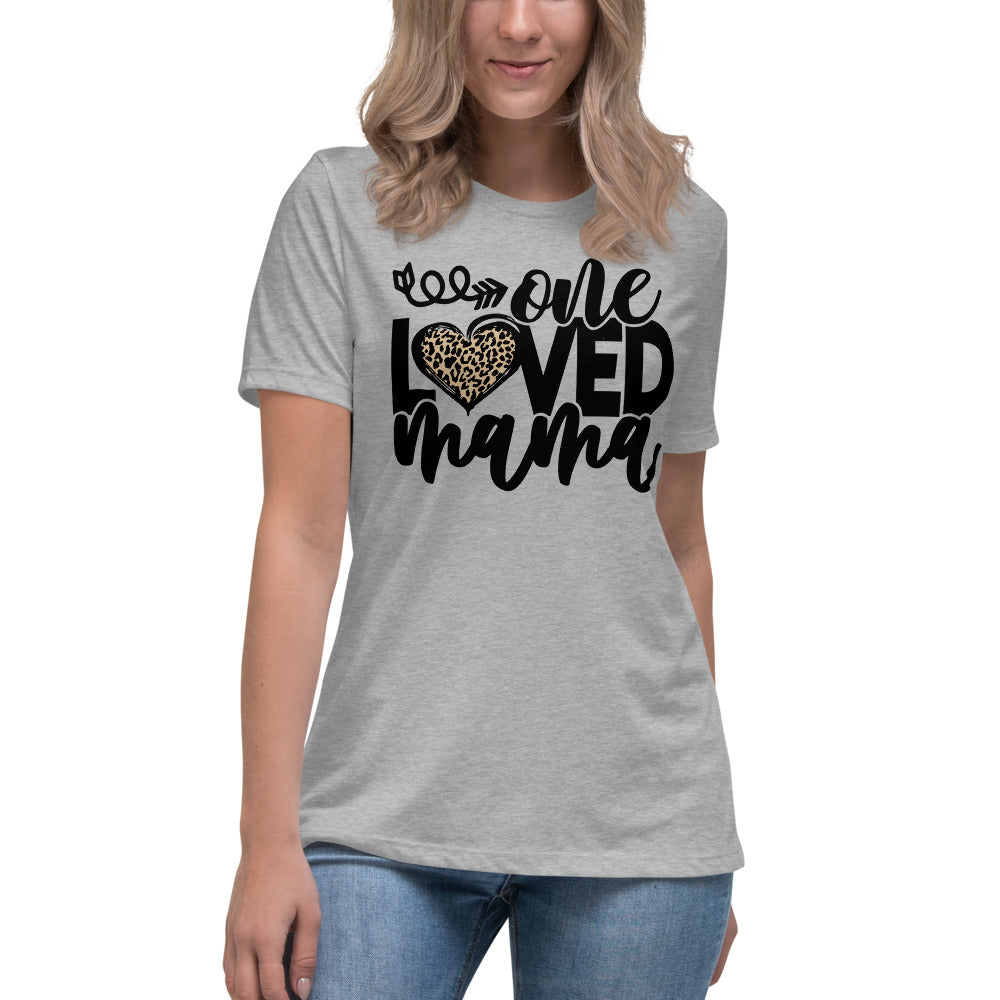 One Loved Mama Arrow Leopard Tan T-Shirt