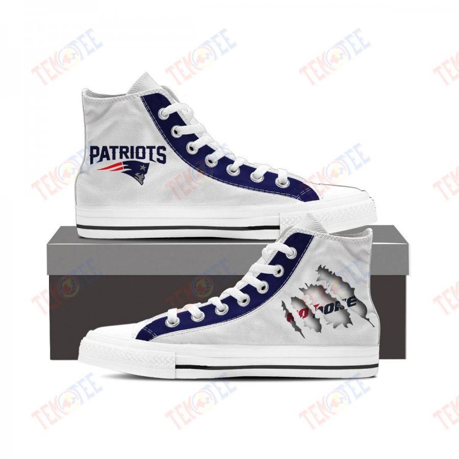 Mens Womens New England Patriots Claws High Top Convers Shoes White Sole Black Sole High Top Convers Shoes New England Patriotsconvers TDT111