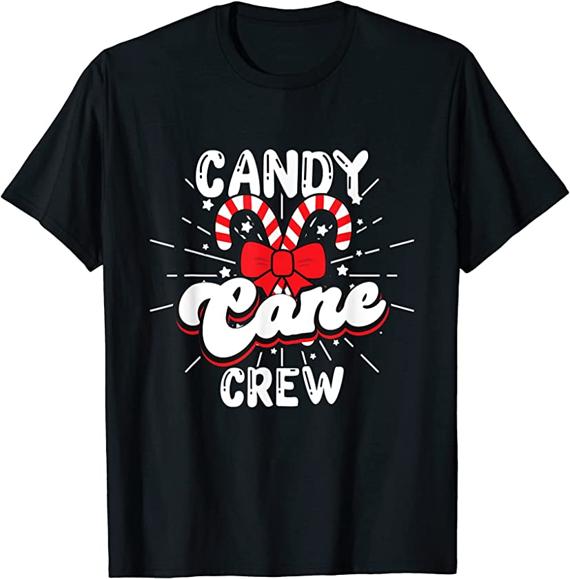 Candy Cane Crew Costume Funny Christmas Lover X-mas Boy Girl T-Shirt