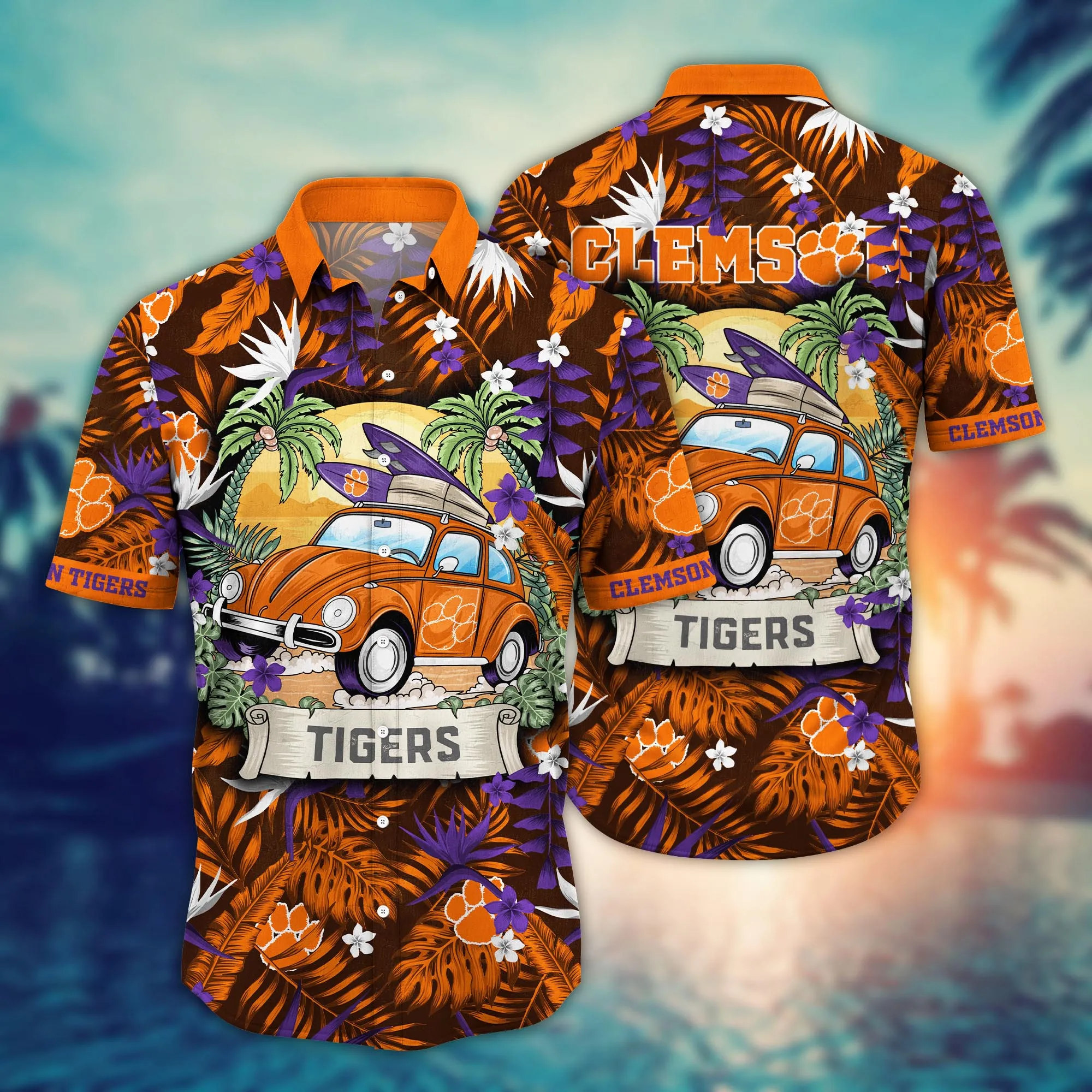 Clemson Tigers NCCA Hawaiian Shirt Brightnesstime Aloha Shirt