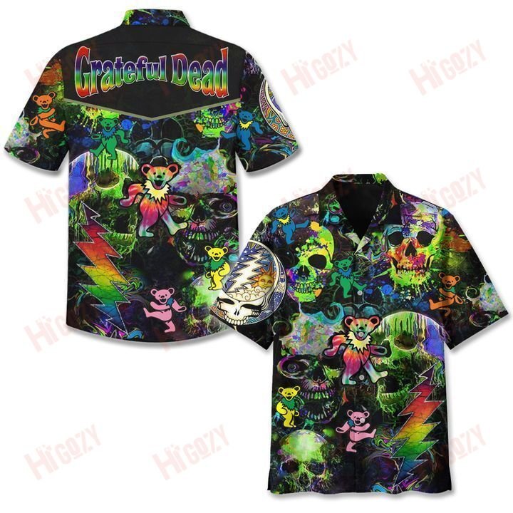 Grateful Dead Bear Skull Hawaii Shirt Ha108768