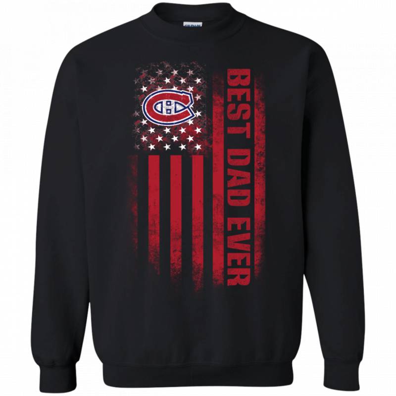 Montreal Canadiens Best Dad Ever USA Distressed Flag Shirts