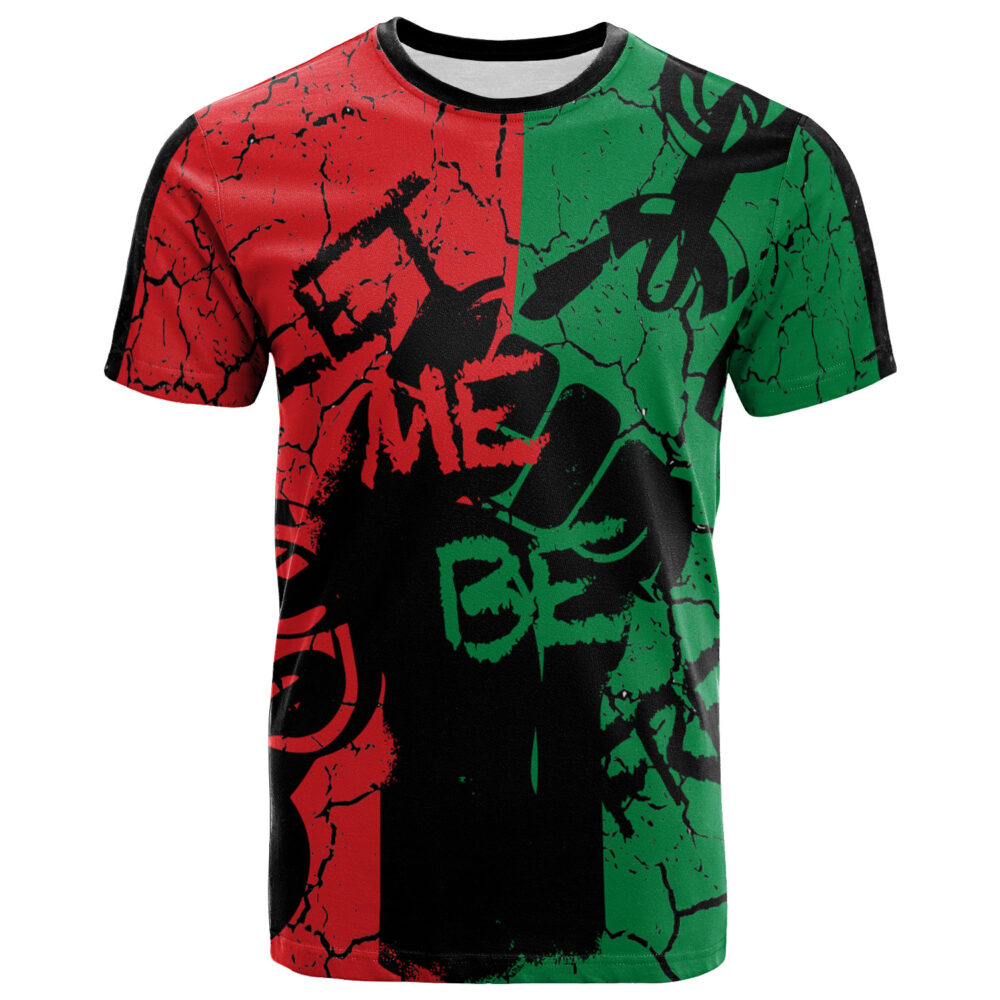 Africa T-Shirt Pan – African Flag Let Me Be Free T-Shirt