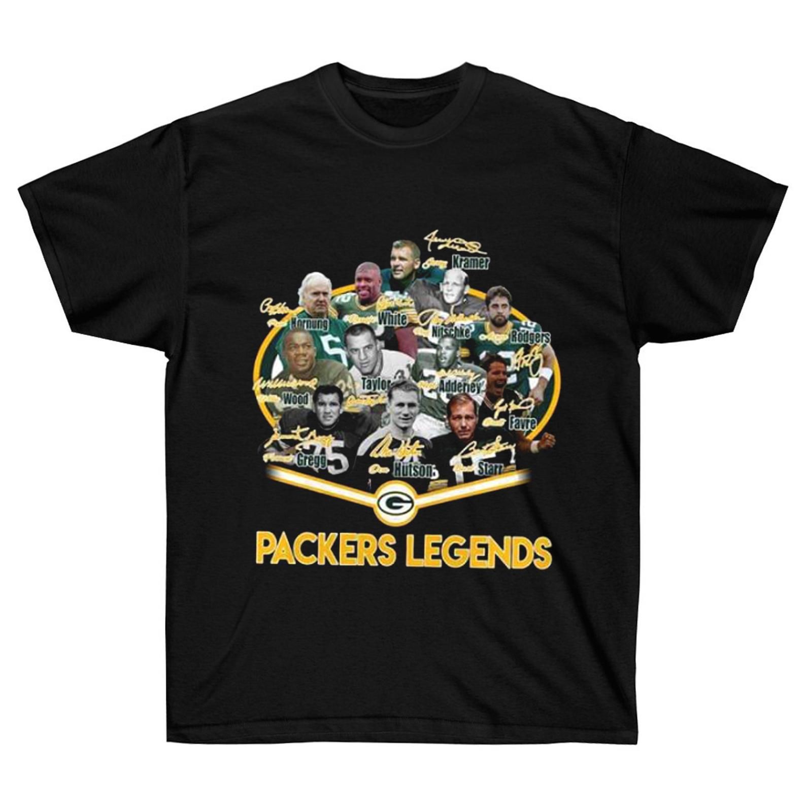 Green Bay Packers Legend Player Signature Gift Shirt For Fan Green Bay Packers Shirt Green Bay Packers Tshirt Green Bay Packers T Shirt