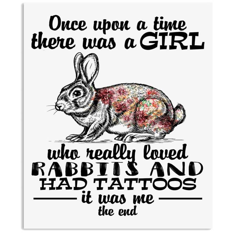 There Was A Girl Who Loved Rabbits And Had Tattoos Trending Vertical Poster