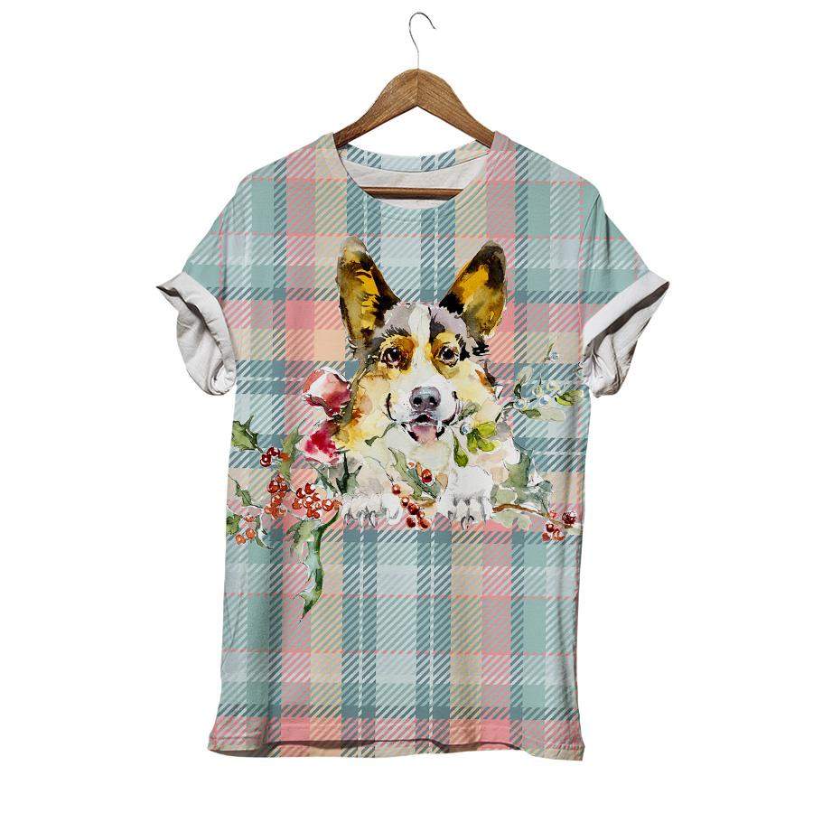 Cheerful Puppy Corgi Dog T-shirt