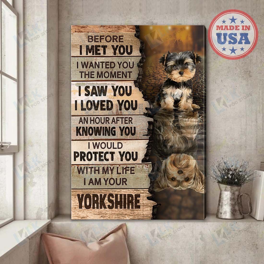 YORKSHIRE – CANVAS Before I Meet You [ID3-T] | Framed, Best Gift, Pet Lover, Housewarming, Wall Art Print, Home Decor