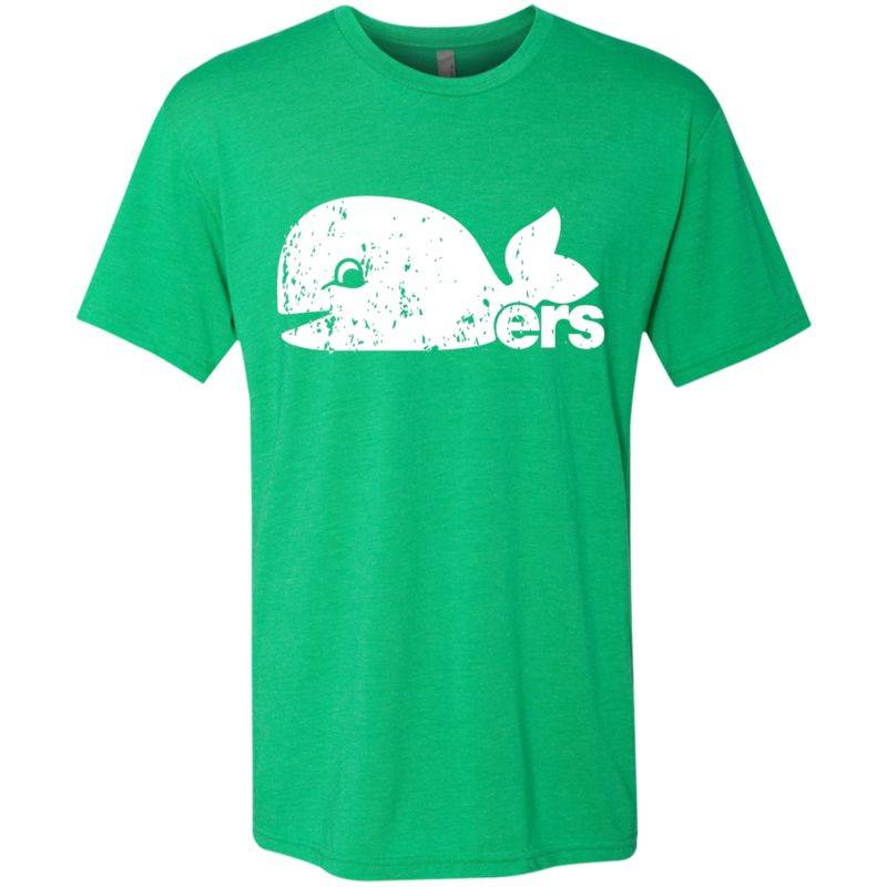 Pucky The Whale Hartford Whalers Inspired Green Men’s Tri-blend Tee