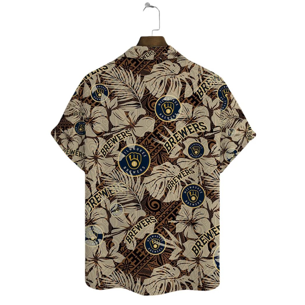 Milwaukee Brewers Hawaiian Shirt Tropical Vibes