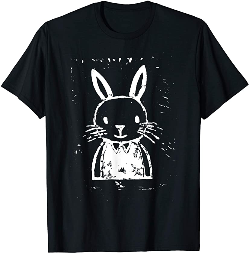 SWEET EASTER BUNNY ART PRINT STAMP PRINT T-Shirt