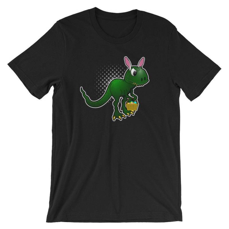 Crushtee T Rex With Easter Eggs And Bunny Ears Cute Unisex Shirt | Funny Cultural Holiday Celebration Cool T Shirt | Best Gift Short Sleeve Tee Long Sleeve Hoodie