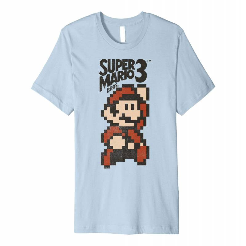 Super Mario Bros 3 Pixel Mario Retro Jump Premium T-shirt