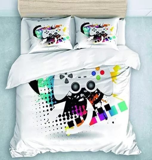 Video Game Gamepad Joystick 4 Duvet Cover Pillowcase Home Decor 3D Bedding Set