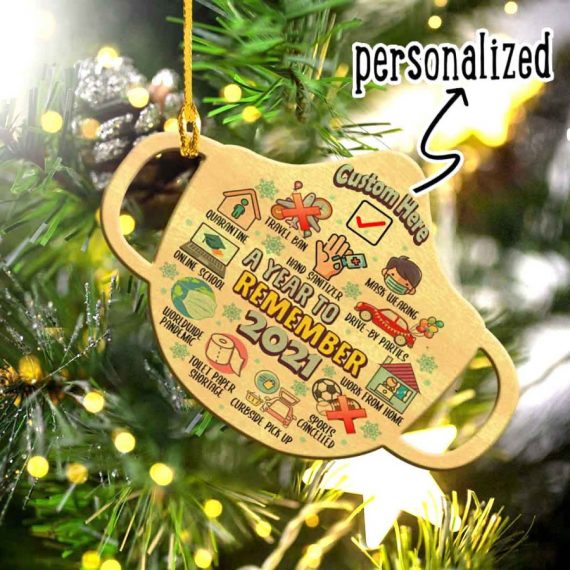 Xmas Gifts Christmas Ornaments A Year To Remember Text Personalized 2021 Ornament Acrylic Ornament