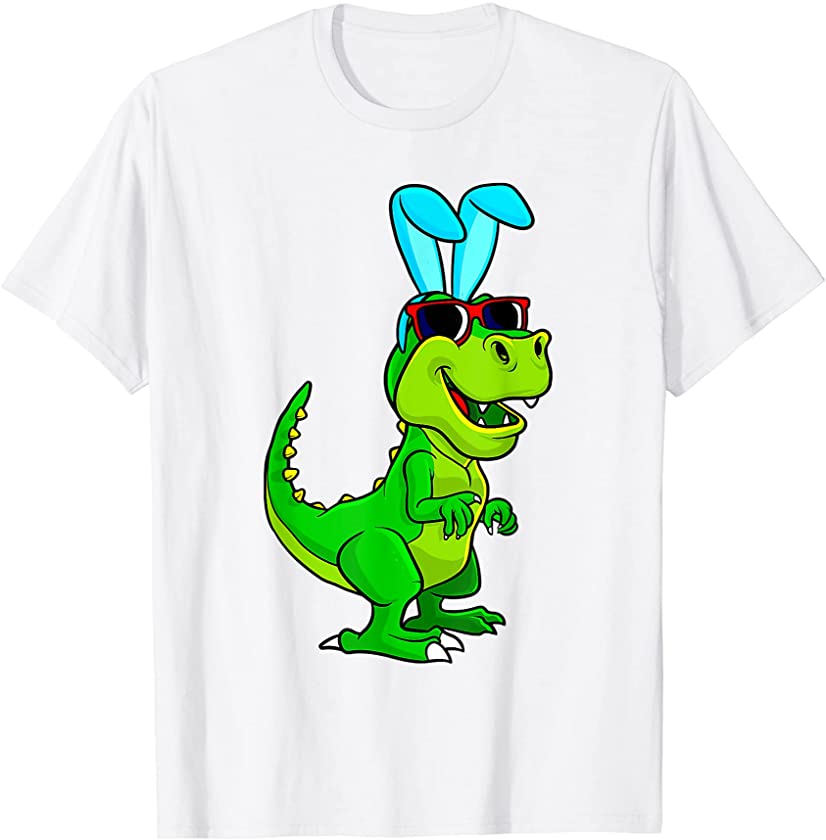 T Rex Easter Bunny Dinosaur Lover Boys Girls Kids T-Shirt