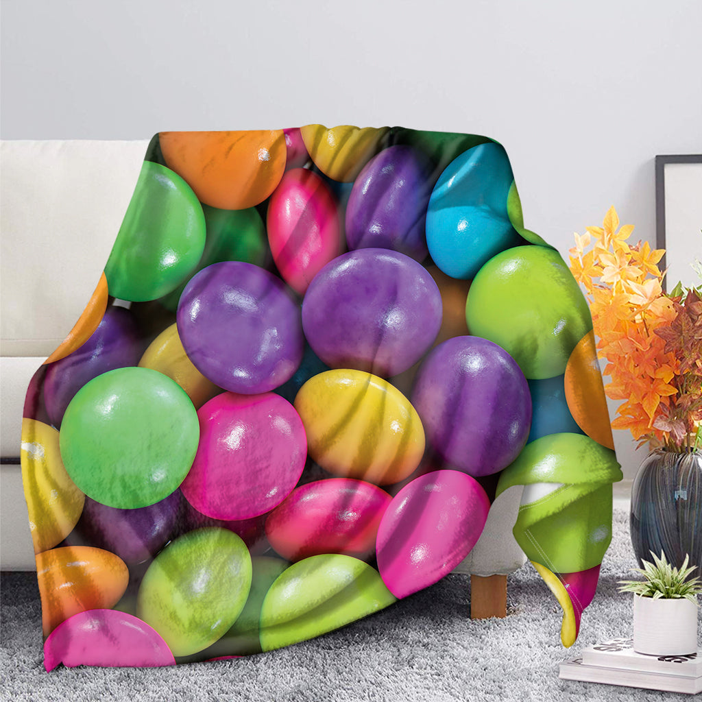 Colorful Chocolate Candy Print Blanket