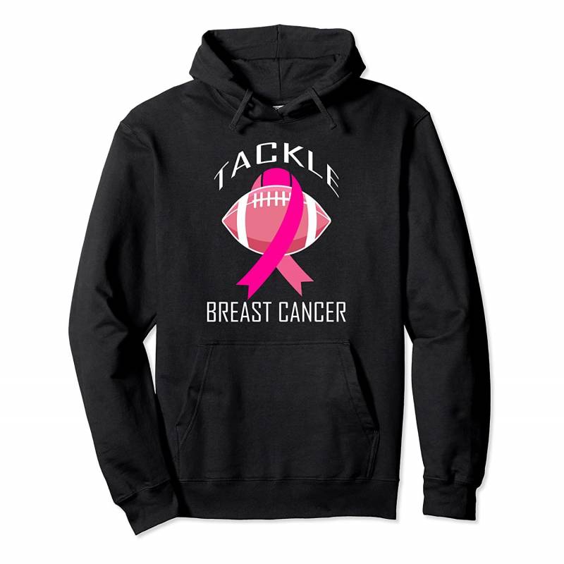 Tackle Breast Cancer Shirts Support Awareness Pullover Hoodie