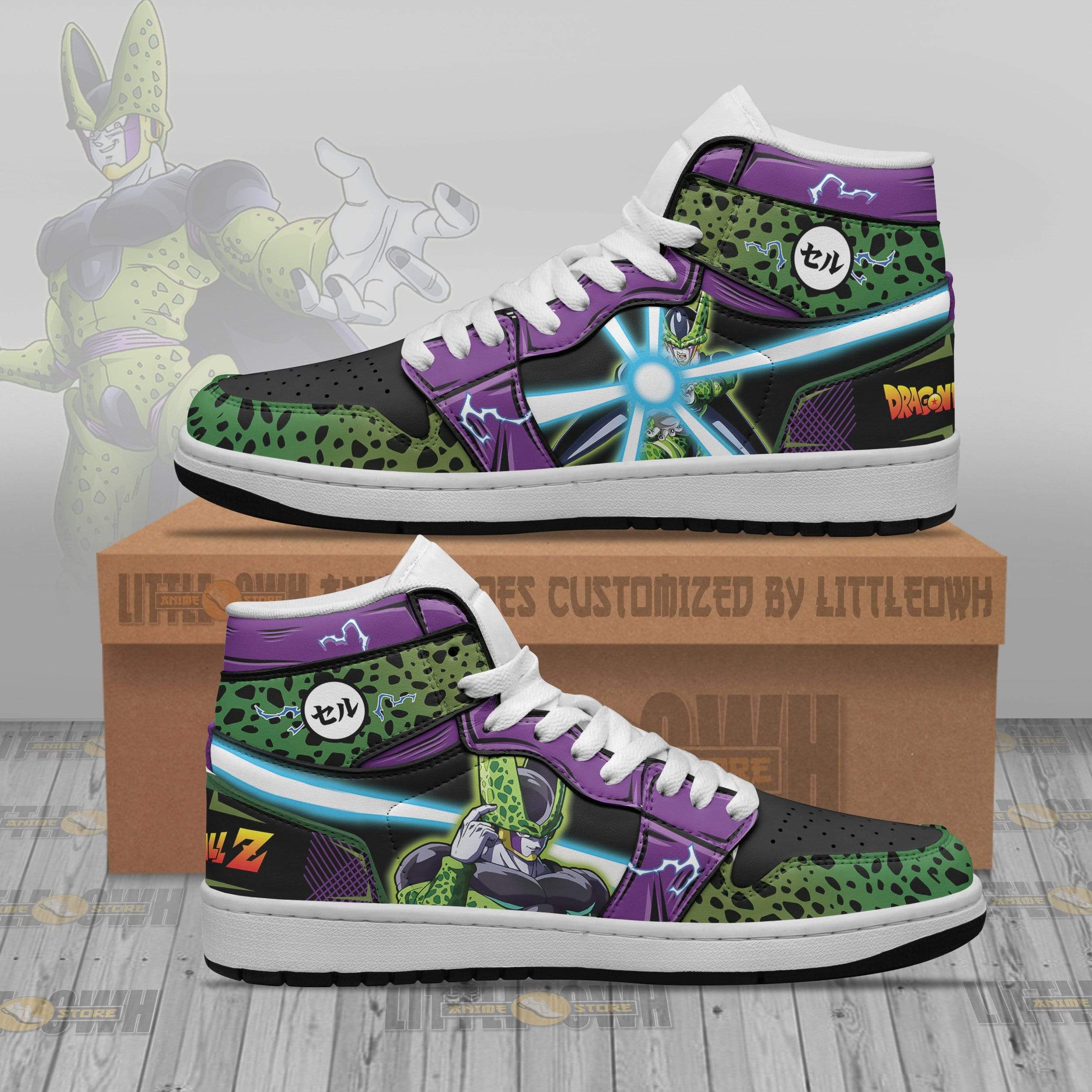 Cell Shoes Custom Dragon Ball Anime Jd Sneakers