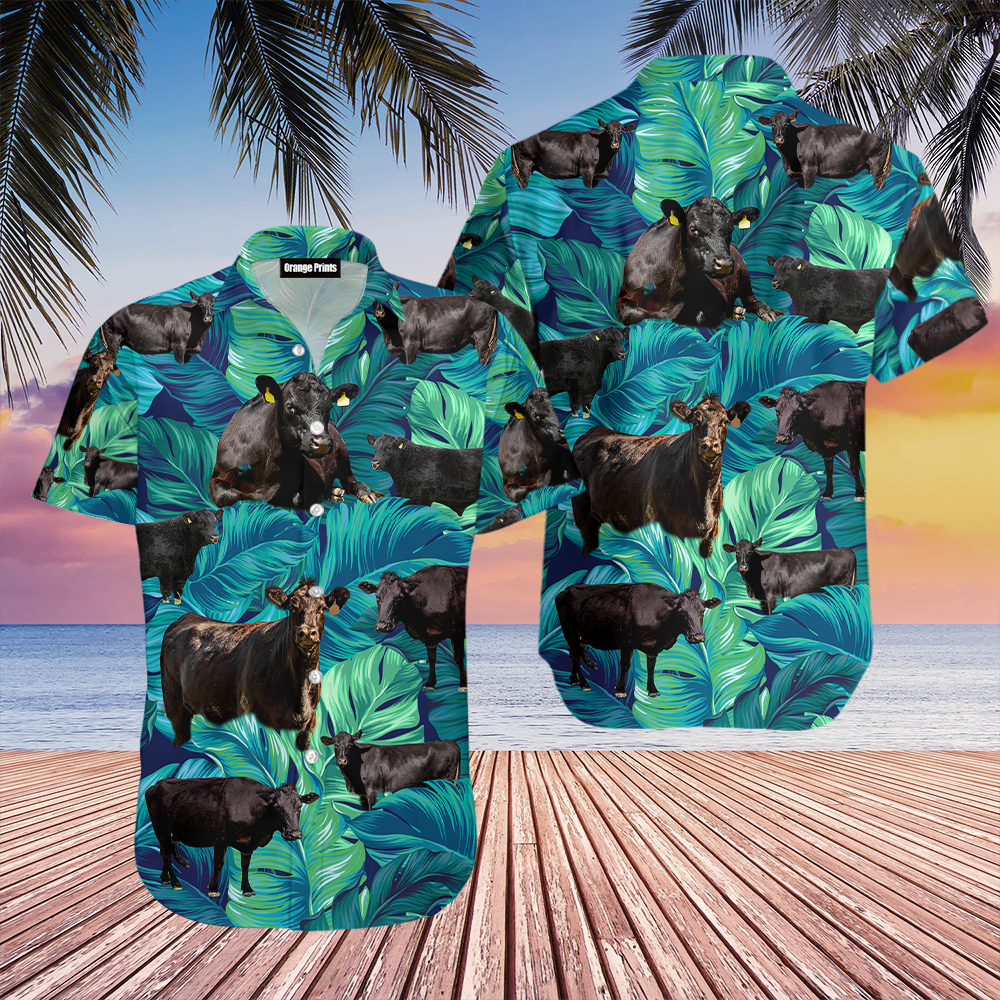 Black Angus Cattle Lovers Hawaii Shirt For Men Women Ha45336