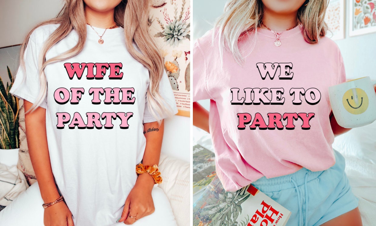Bachelorette Party Shirts, Wife Of The Party Bridal Tees, Retro Graphic Shirt, Gift for New Bride, Bridesmaid Party Shirt, Girls Trip favors