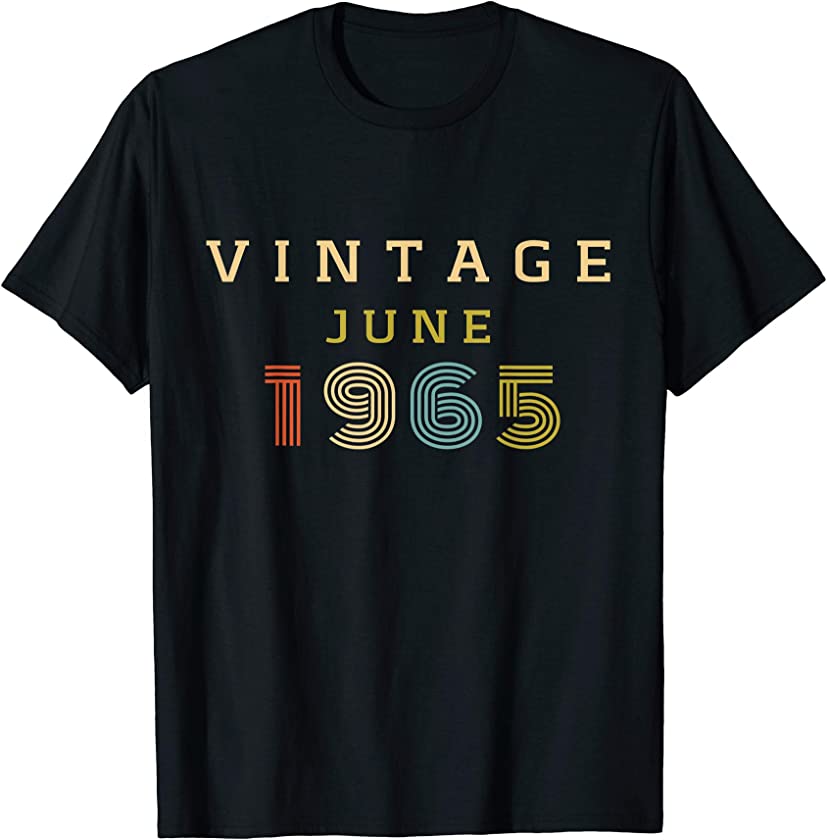 55 Year Old Birthday Gift Vintage 1965 June T-Shirt