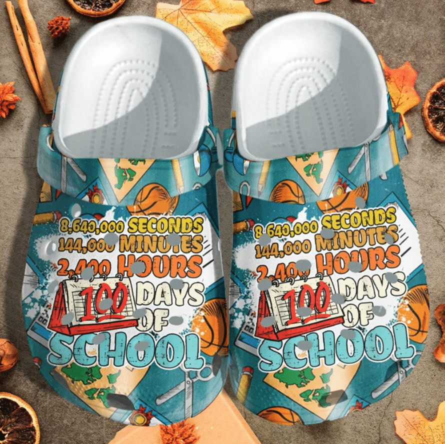 2400 Hours 100 Days Of Schoolleopard Clog Shoes #Dh
