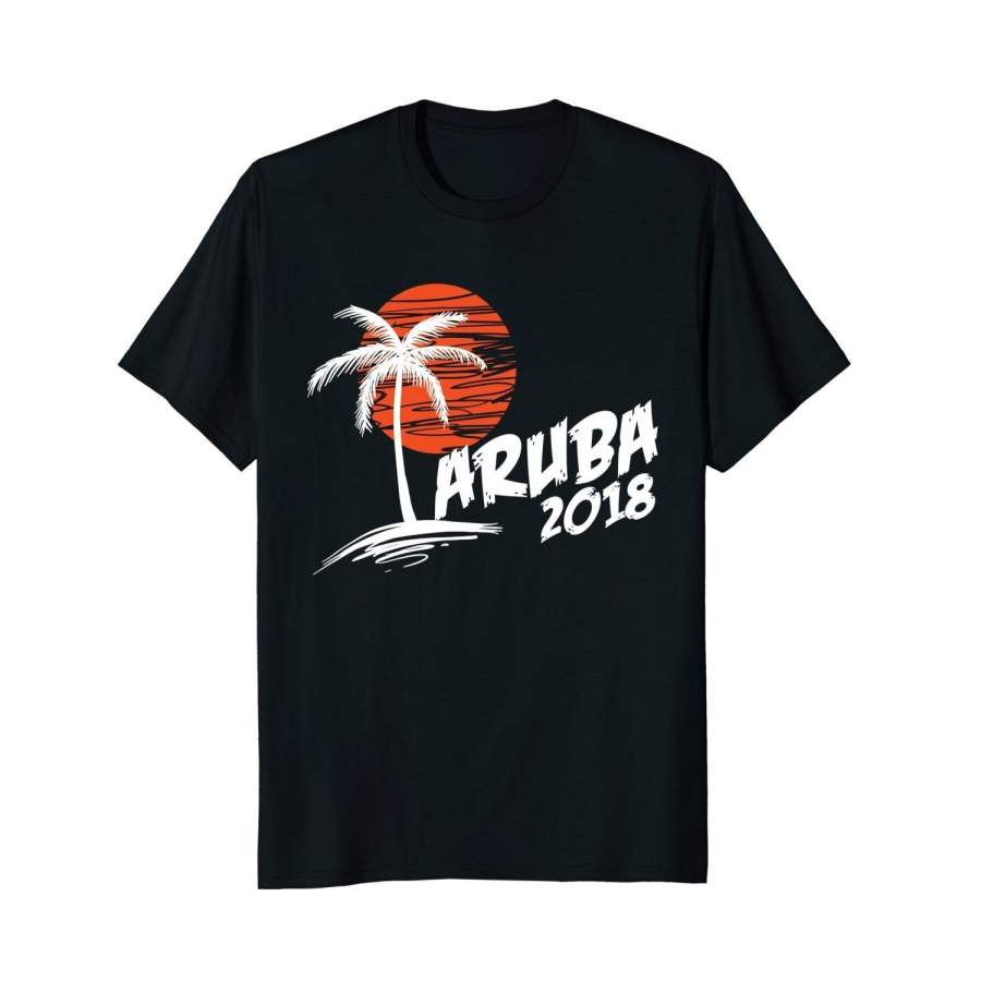 Vintage Aruba T Shirt 2018 Family Vacation T Shirt Men Cotton T-Shirt