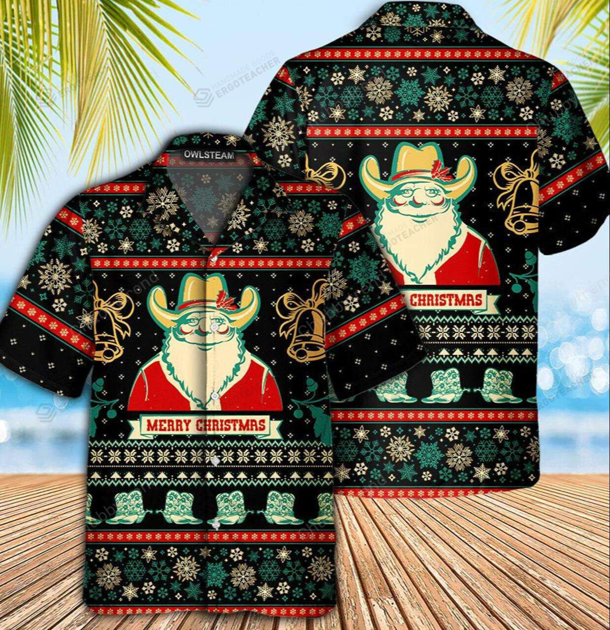 Santa Cowboy Christmas Hawaii Shirt Ha63836