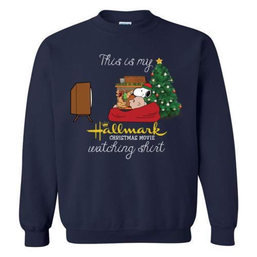 Snoopy Charlie This Is My Hallmark Christmas Movie Watching Sweatshirt T-Shirt