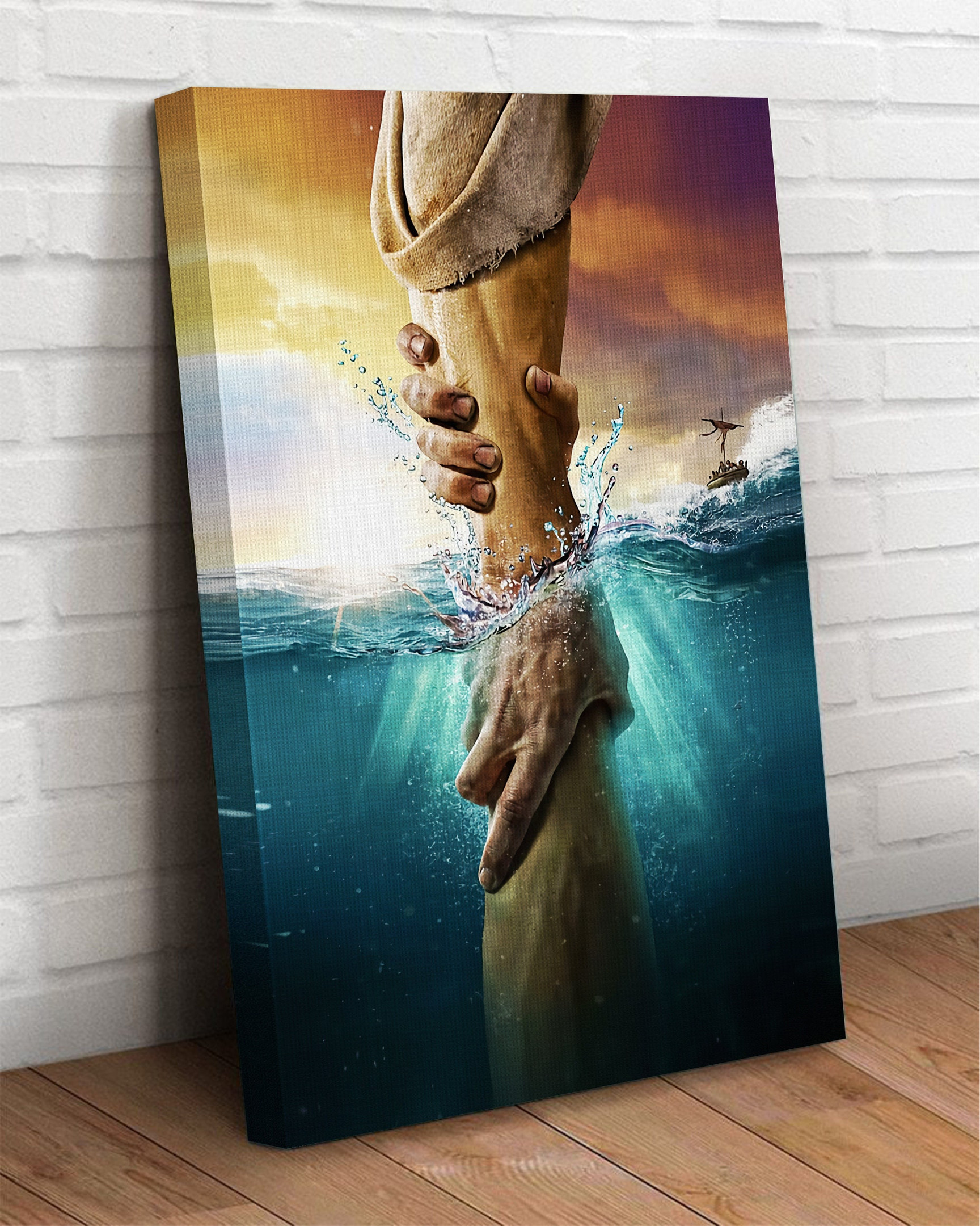 & Canvas | Don’T Be Afraid Just Have Faith, Idea Gift For Jesus Lovers, Home Decor Vertical, Jesus In Hand, Jesus Christian Gift