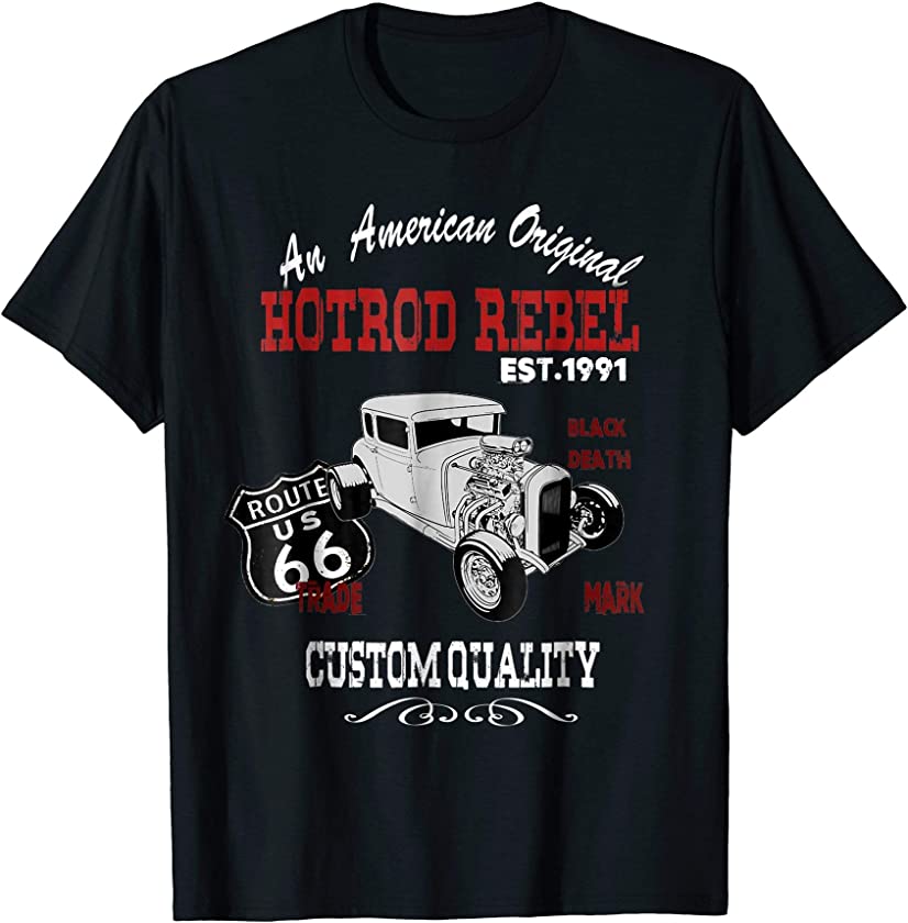 Vintage Muscle Cars T-Shirt Classic Old Retro Hot Rod Rebel